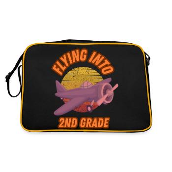 Flying Into 2nd Grade Back to School For 2nd Grade - Retro Bag - black/gold - Back