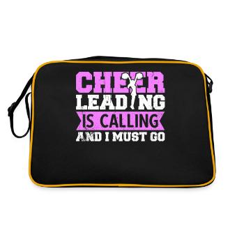 Le cheerleading m’appelle et je dois y aller - Sac Retro - noir/or - Dos