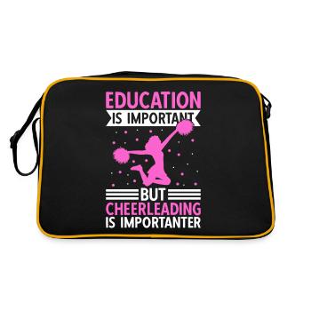 L’éducation est importante, mais le cheerleading - Sac Retro - noir/or - Dos