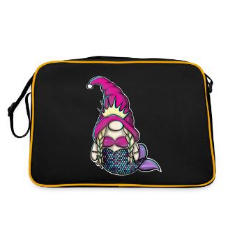 Mermaid Gnome Gnome - Sac Retro - noir/or - Dos