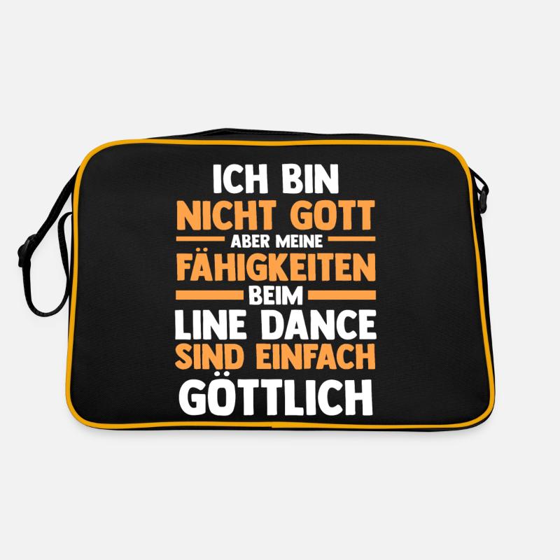 Line Dance Tänzer - Retro Tasche - Schwarz/Gold