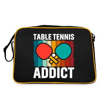 Table tennis addict - Retro Bag - black/gold - Back