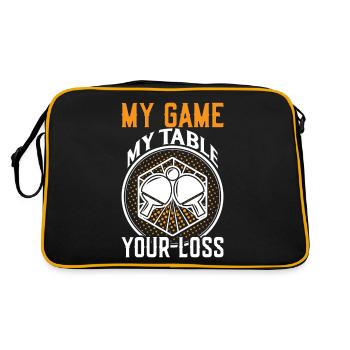 Mein Spiel Mein Tisch Ihr Verlust - Retro Tasche - Schwarz/Gold - Hinten