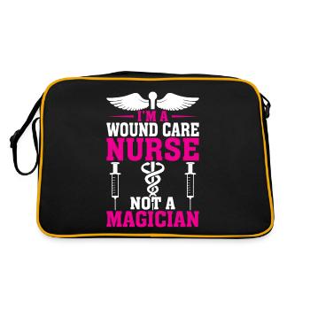 I'm a wound nurse, not a wizard - Retro Bag - black/gold - Back