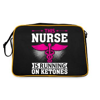 This nurse relies on ketones - Retro Bag - black/gold - Back
