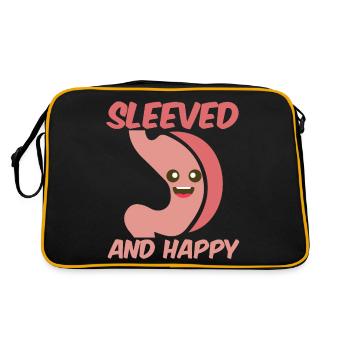 Gastrectomie à manches et à manches heureuses - Sac Retro - noir/or - Dos
