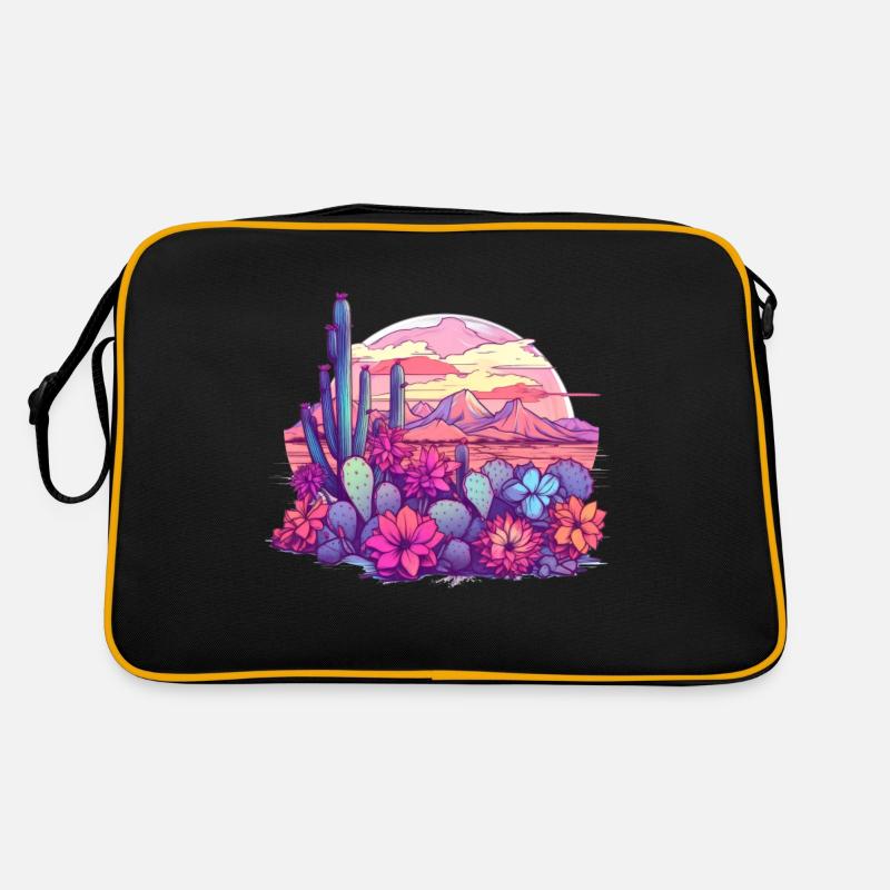 Cactus Desert Western Texas Succulent Plant Retro Bag