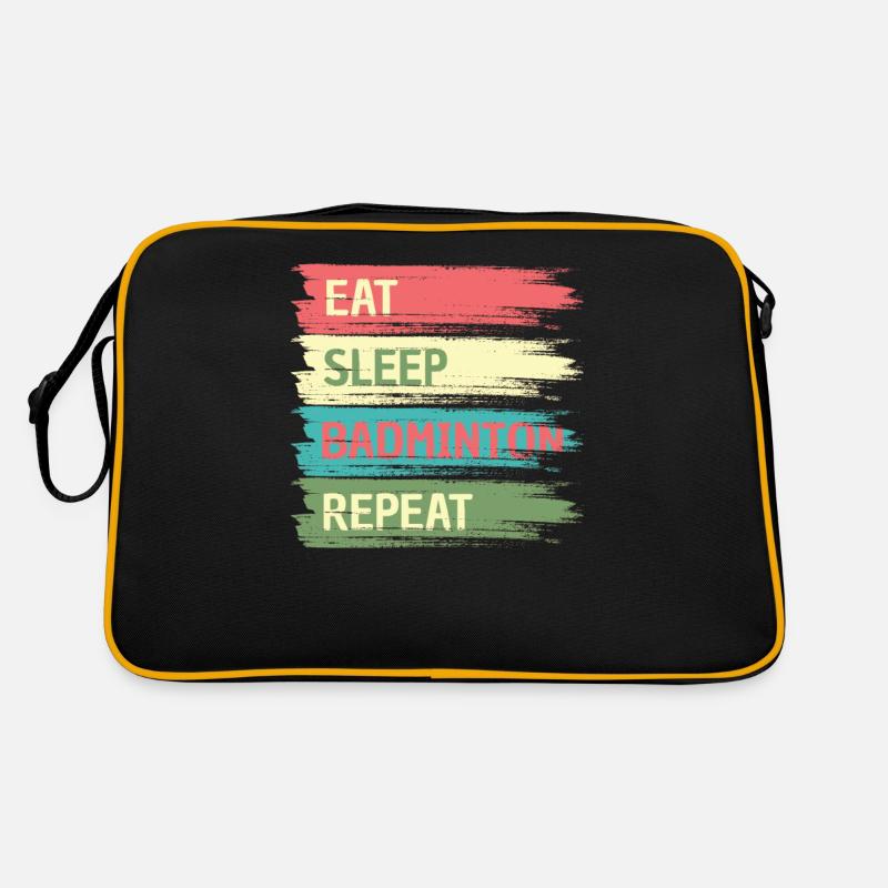 Manger dormir Badminton Répéter Sac Retro