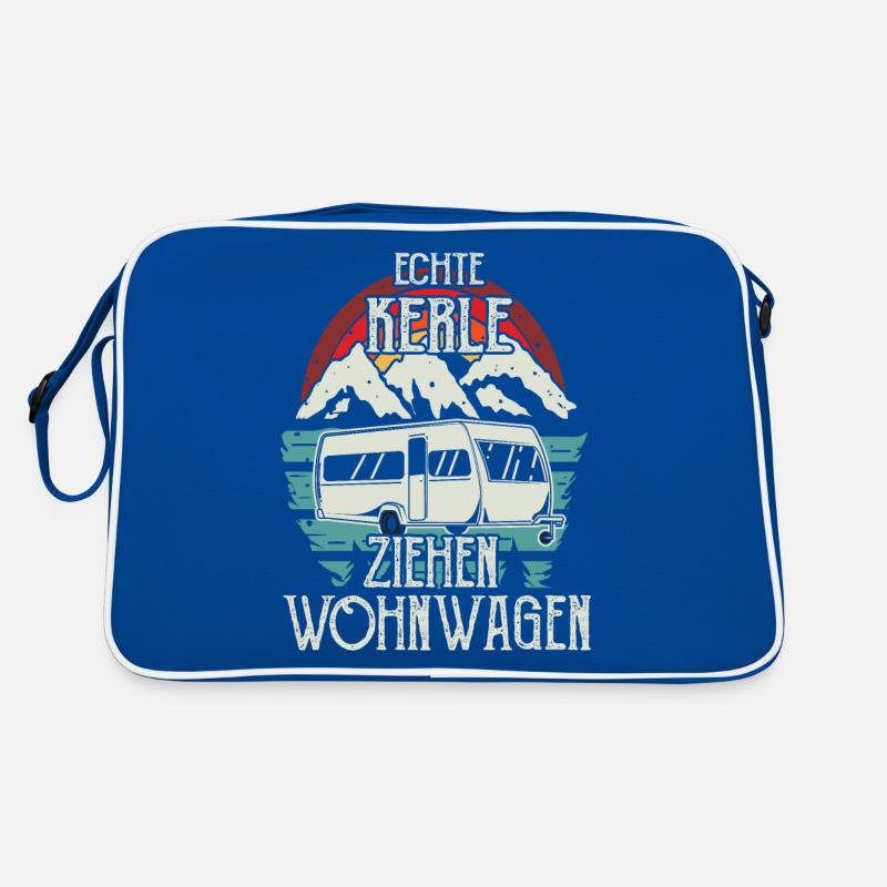 Camping Echte Kerle Ziehen Wohnwagen Wohnmobil Retro Tasche