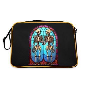 Halloween Stained Glass Stained Glass - Retro Bag - black/gold - Back