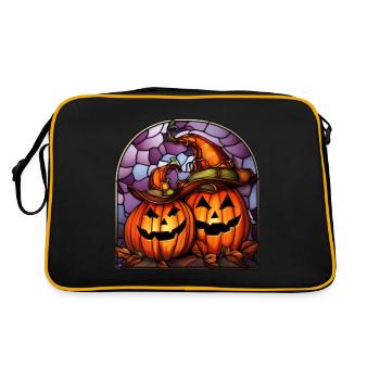 Halloween Stained Glass Stained Glass - Retro Bag - black/gold - Back