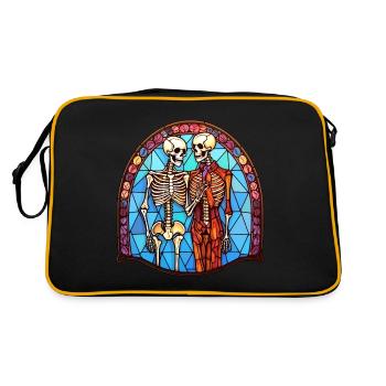 Halloween Stained Glass Stained Glass - Retro Bag - black/gold - Back