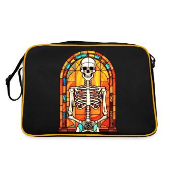 Halloween Stained Glass Stained Glass - Retro Bag - black/gold - Back