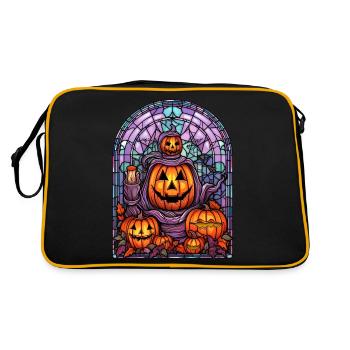 Halloween Stained Glass Stained Glass - Retro Bag - black/gold - Back