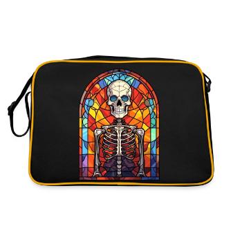 Halloween Stained Glass Stained Glass - Retro Bag - black/gold - Back