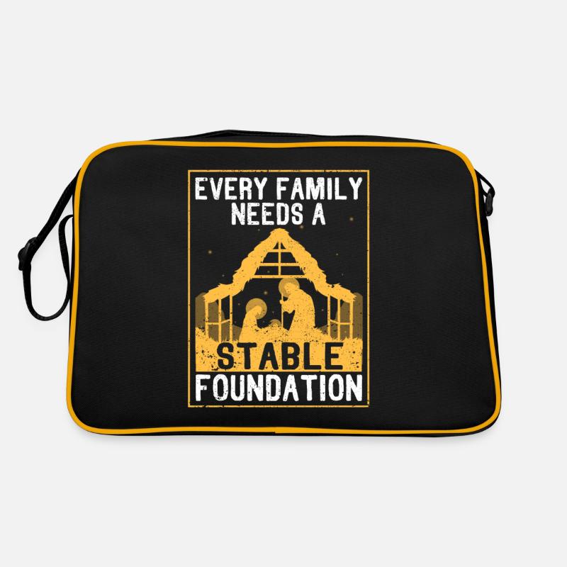 Every family needs a solid foundation Christian Retro Bag