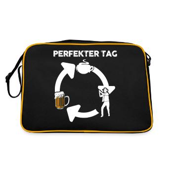 Line Dance Tänzer - Retro Tasche - Schwarz/Gold - Hinten
