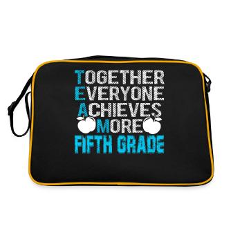 5th Grade Teacher Team 5th Grade - Retro Bag - black/gold - Back