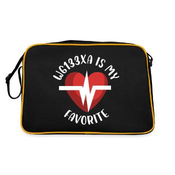 W6133XA is my favourite medical coding - Retro Tasche - Schwarz/Gold - Hinten