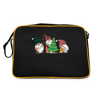Trois Gnomes Buffalo Plaid Red Christmas Gnomies - Sac Retro - noir/or - Dos