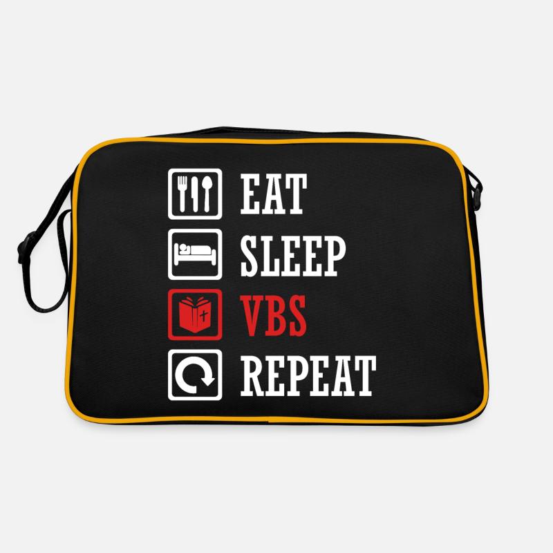 Eat Sleep Vbs Repeat Vacation Bible School Crew Retro Tasche