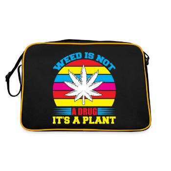 Cannabis Marijuana Weed Fumer - Sac Retro - noir/or - Dos
