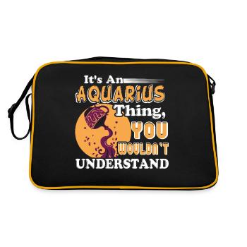 Aquarius It's An Aquarius Thing - Retro Bag - black/gold - Back