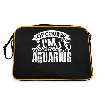 Aquarius I'm An Awesome Aquarius - Retro Bag - black/gold - Back