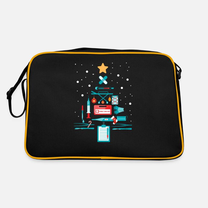 Nurse Christmas Tree RN Registered Retro Bag