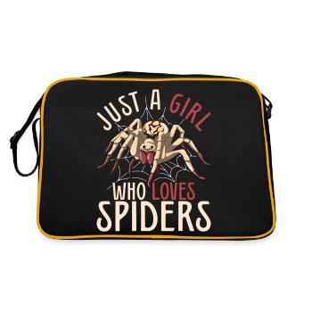 Arachnide Animal Lover Fille Cadeau Araignée - Sac Retro - noir/or - Dos