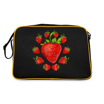 Strawberry Lover Fruit Fruit Gift Strawberry - Sac Retro - noir/or - Dos