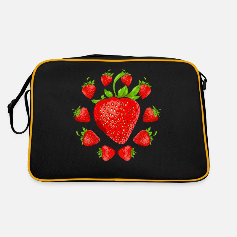 Fruit Summer Fruit Red Berries Gift Strawberry Retro Bag
