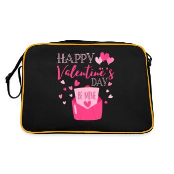 Bonne Saint-Valentin Soyez à moi Mignons Hearts V-Day - Sac Retro - noir/or - Dos