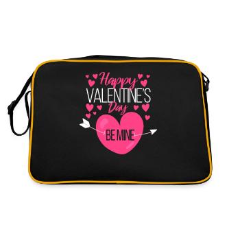 Bonne Saint-Valentin Soyez à moi Mignons Hearts V-Day - Sac Retro - noir/or - Dos