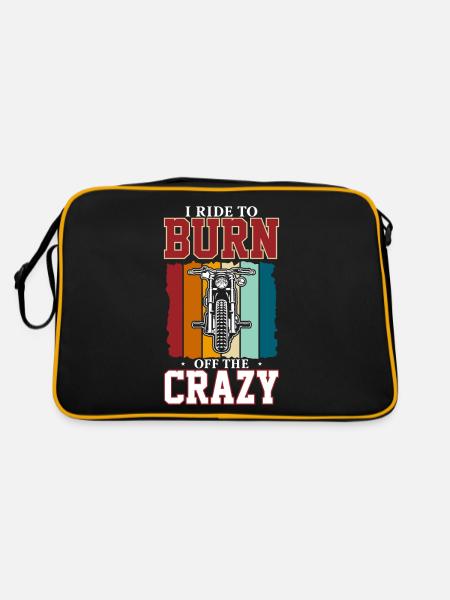 Je conduis pour brûler la folie - Sac Retro - noir/or - Dos