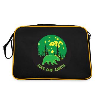 Aimez notre terre - Sac Retro - noir/or - Dos