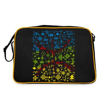 AMAZIGH BERBERE KABYLE Z AMAZIGH ALGERIE - Sac Retro - noir/or - Dos