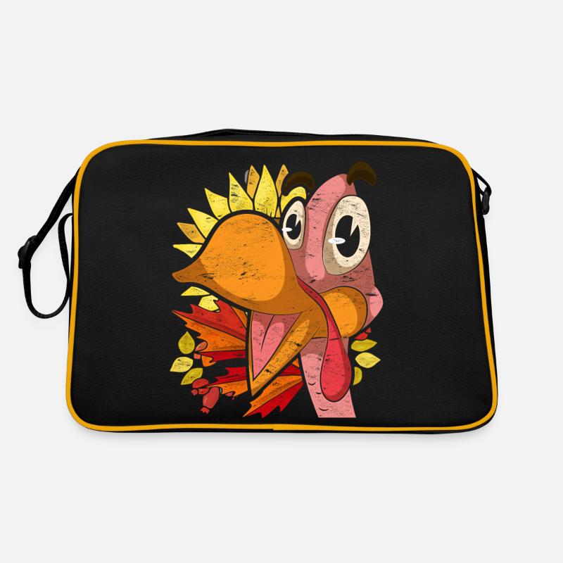 Feuillage d’automne Oiseau de tournesol Cadeau Dinde Sac Retro