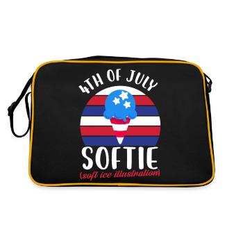 4th of july softie soft ice Design - Retro Tasche - Schwarz/Gold - Hinten