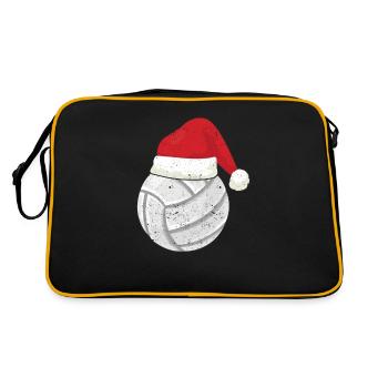 Volleyball Bal de Noël Chapeau du Père Noël - Sac Retro - noir/or - Dos