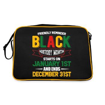 Black History Month Black History - Retro Bag - black/gold - Back