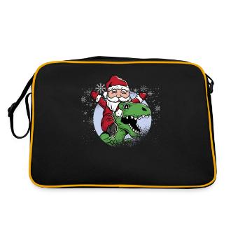 Dinosaure T Rex Noël Noël - Sac Retro - noir/or - Dos