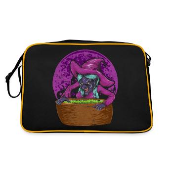 Chapeau de sorcière Halloween Cadeau Sorcière effrayante - Sac Retro - noir/or - Dos