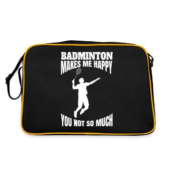 Badminton badminton fan badminton team badminton - Retro Bag - black/gold - Back
