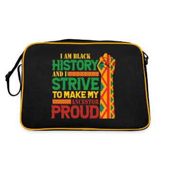 Black History Month Black History - Retro Bag - black/gold - Back