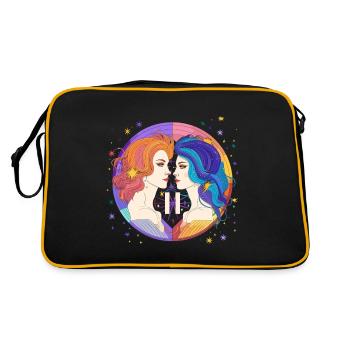 Zodiac - Two people - Gemini - Retro Bag - black/gold - Back
