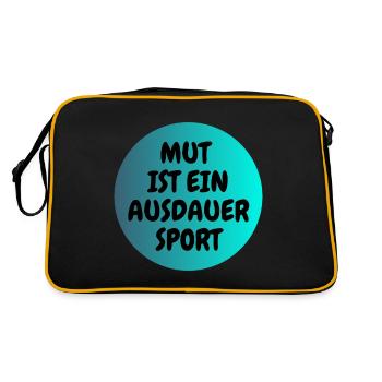 MUT 1 - Retro Tasche - Schwarz/Gold - Hinten