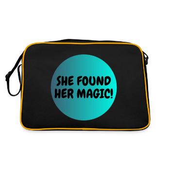 MAGIC 1 - Retro Tasche - Schwarz/Gold - Hinten