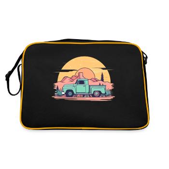 Camion Vintage Old Classic School American Pickup - Sac Retro - noir/or - Dos