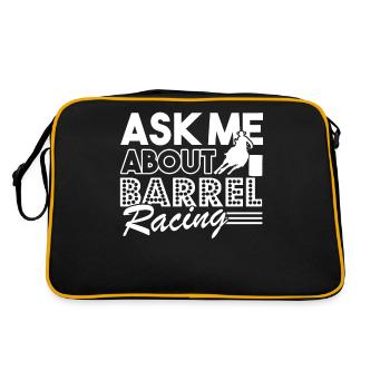Barrel Racing Ask Me About Barrel Racing - Retro Bag - black/gold - Back